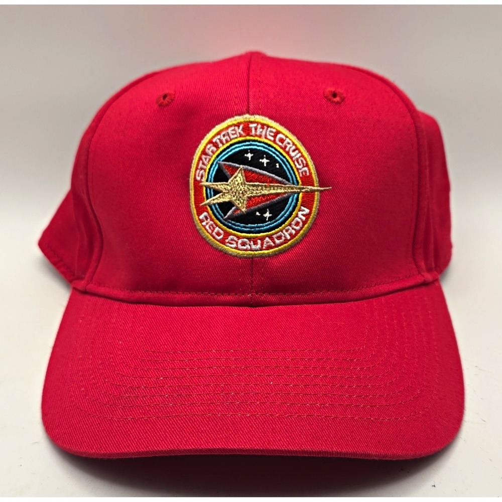 Star Trek The Cruise Red Squadron Hat UltraClub Red Adjustable Baseball Cap Mens
